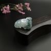A货天然糯种油青翡翠牛吊坠 - 红掌柜