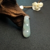 缅甸天然糯种浅绿翡翠福豆吊坠 - 红掌柜