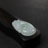 缅甸糯种浅绿翡翠如意吊坠 - 红掌柜