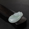 缅甸浅绿翡翠如意吊坠 - 红掌柜