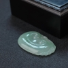 缅甸天然糯种浅绿翡翠吊坠-红掌柜