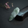 缅甸天然糯种翡翠叶子吊坠-红掌柜