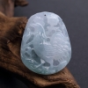 糯种飘翠翡翠鸡牌吊坠-红掌柜
