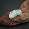 缅甸天然糯种飘翠翡翠吊坠-红掌柜