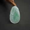 缅甸天然飘翠翡翠如意吊坠-红掌柜