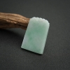 天然糯种浅绿翡翠无事牌吊坠-红掌柜