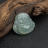 缅甸天然糯冰种飘翠翡翠吊坠-红掌柜