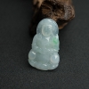 缅甸糯冰种飘翠翡翠观音吊坠-红掌柜