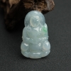 缅甸天然糯冰种飘翠翡翠吊坠-红掌柜