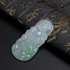 天然冰糯种飘绿翡翠观音吊坠 - 红掌柜珠宝