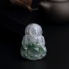 冰糯种飘花翡翠观音吊坠-红掌柜