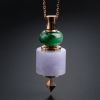 缅甸A货天然糯种紫罗兰翡翠吊坠套链 - 红掌柜