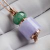 紫罗兰翡翠吊坠套链 - 红掌柜