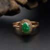 冰糯种苹果绿翡翠戒指 - 红掌柜