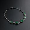 A货天然冰糯种苹果绿翡翠手链 - 红掌柜