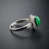 冰糯种花绿翡翠戒指-红掌柜