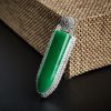 天然18K金糯种绿色翡翠吊坠 - 红掌柜
