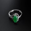 18K金缅甸A货天然翡翠戒指 - 红掌柜