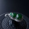 18K金镶冰糯种翠色翡翠葫芦吊坠 - 红掌柜