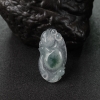 缅甸天然冰种飘花翡翠佛吊坠-红掌柜