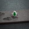 18K金镶钻糯种翠色翡翠葫芦戒指-红掌柜