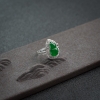 天然18K金镶钻糯种翠色翡翠葫芦戒指-红掌柜