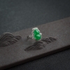 天然18K金镶钻糯种阳绿翡翠葫芦戒指-红掌柜