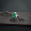 缅甸18K金镶钻糯种阳绿翡翠葫芦戒指-红掌柜