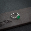 天然糯种阳绿翡翠戒指-红掌柜