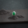 18K金镶钻糯种阳绿翡翠戒指-红掌柜