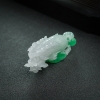 缅甸糯种飘翠翡翠白菜吊坠-红掌柜