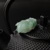 缅甸天然糯种飘绿翡翠吊坠-红掌柜