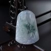缅甸A货天然冰糯种飘花观音吊坠 - 红掌柜
