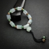 缅甸糯冰种浅绿翡翠六字真言手串-红掌柜
