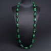 缅甸天然干青种翡翠回纹桶珠项链-红掌柜