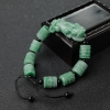 豆种豆绿翡翠貔貅桶珠单圈手串-红掌柜