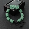 豆种豆绿翡翠貔貅桶珠单圈手串-红掌柜