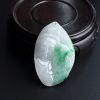 缅甸A货天然糯种飘绿翡翠观音吊坠 - 红掌柜