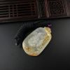 缅甸天然飘黄翡翡翠观音吊坠-红掌柜