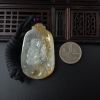 冰糯种飘黄翡翡翠观音吊坠-红掌柜