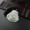天然糯冰种飘花翡翠弥勒佛吊坠-红掌柜