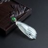 冰糯种淡绿翡翠佛手吊坠-红掌柜
