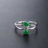 18K金镶钻缅甸天然冰种翠色翡翠戒指-红掌柜