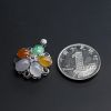 18K金镶钻冰糯种翡翠花吊坠 - 红掌柜