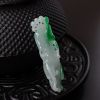 缅甸糯种飘绿翡翠人参吊坠-红掌柜