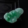 缅甸天然糯种阳绿翡翠吊坠-红掌柜