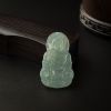 缅甸天然浅绿翡翠观音吊坠-红掌柜