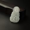 缅甸天然糯种翡翠吊坠-红掌柜