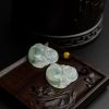 A货天然冰糯种飘花翡翠弥勒佛吊坠 - 红掌柜