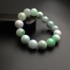 13.5mm天然糯种飘绿翡翠手串-红掌柜